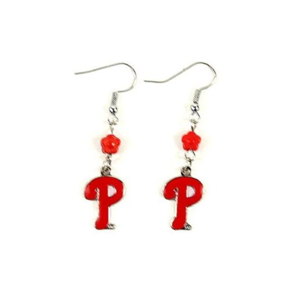 Philadelphia Phillies MLB Sophie Style Dangle Earrings - Picture 2 of 3